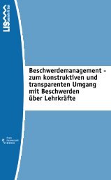 Beschwerdemanagement in Schulen - Personalrat Schulen