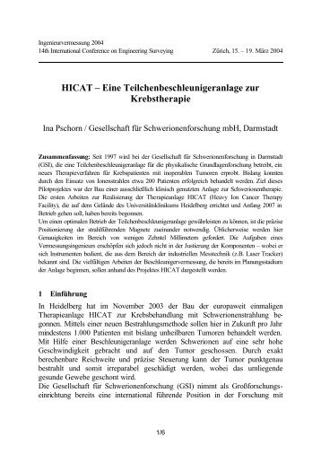 HICAT â Eine Teilchenbeschleunigeranlage zur Krebstherapie