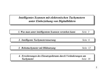 Intelligentes Scannen mit elektronischen Tachymetern unter