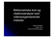 Bibliometriske kort og citationsanalyse som vidensorganiserende ...