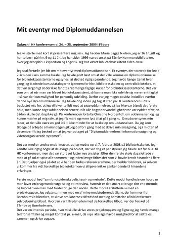 personlig beretning om diplomuddannelsen - IVA