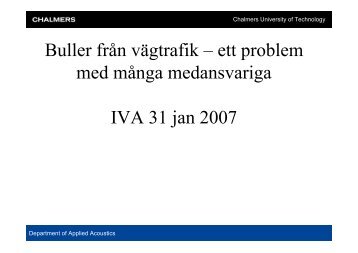 Tor Kihlman om vÃ¤gbuller - IVA