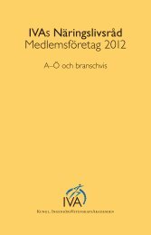 IVAs NÃ¤ringslivsrÃ¥d MedlemsfÃ¶retag 2012