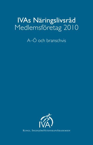 IVAs NÃ¤ringslivsrÃ¥d MedlemsfÃ¶retag 2010