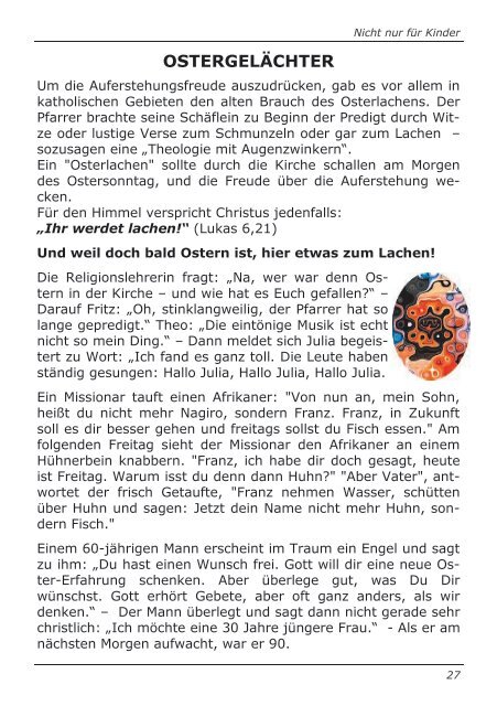 Pfarrbrief Innsbruck / Arzl - Nr. 1 Fastenzeit / Ostern 2014