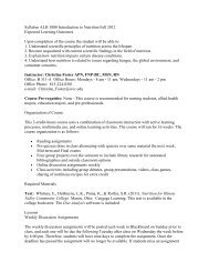 Syllabus ALH 1000 Introduction to Nutrition Fall 2012 ... - IVCC