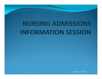 Nursing Admission PowerPoint (PDF) - IVCC