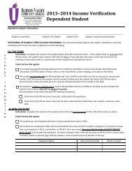 2013-2014 Income Verification Worksheet Dependent - IVCC