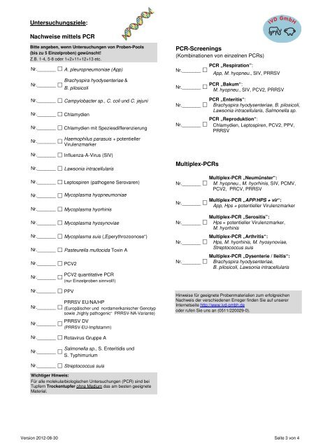 Formular Schwein 2012_September_12 - IVD GmbH