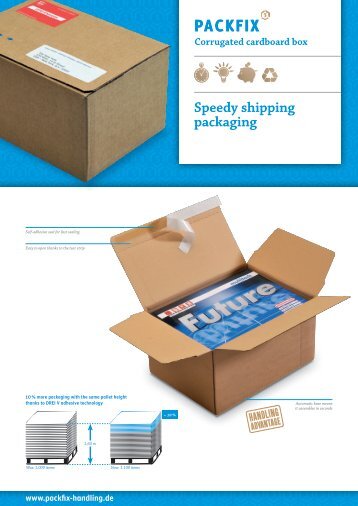 Corrugated cardboard box Speedy shipping packaging