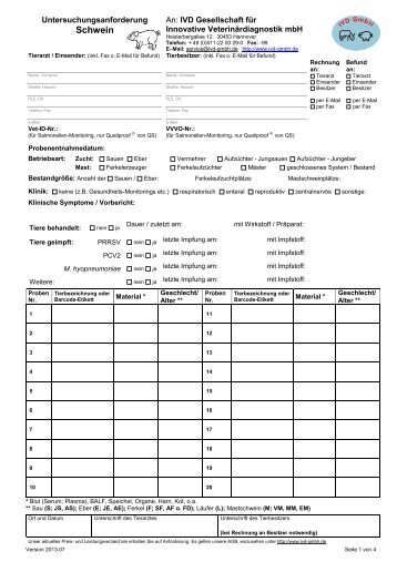 Formular Schwein 2013_März_Version 2013-07-26 - IVD GmbH