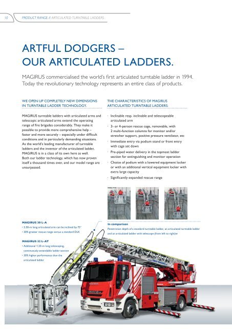 Standard and articulated turntable ladderS ... - IVECO MAGIRUS
