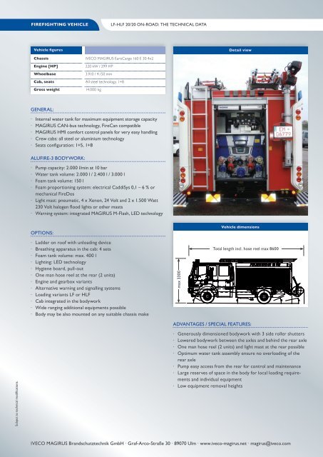 LF-HLF 20/20 On-ROad FIREFIGHTING VEHICLE - IVECO MAGIRUS