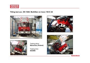 Tilting test acc. EN 1846: MultiStar on Iveco 150 ... - IVECO MAGIRUS