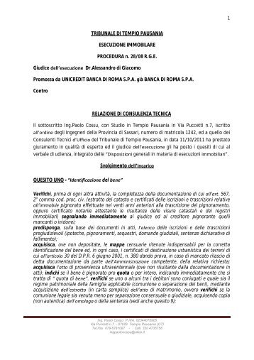 TRIBUNALE DI TEMPIO PAUSANIA ESECUZIONE IMMOBILARE ...