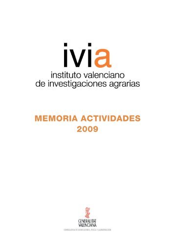 MEMORIA ACTIVIDADES 2009 - IVIA