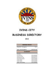 clicking here - the City of Ivins!