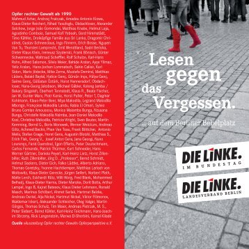 110510 Lesen gegen das vergessen - DIE LINKE. Berlin