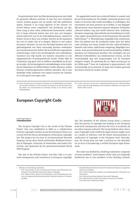 European Copyright Code - IViR