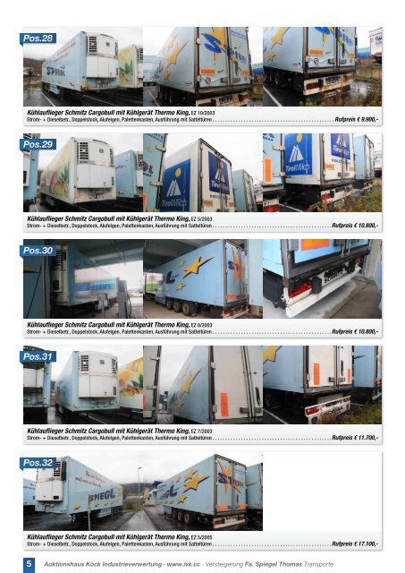 versteigerungskatalog fa. spiegel thomas transporte - Auktionshaus ...