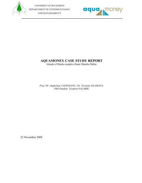 AQUAMONEY CASE STUDY REPORT - VU University, Institute for ...