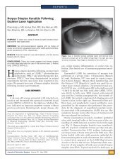 Herpes Simplex Keratitis Following Excimer Laser Application