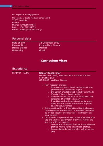 Curriculum Vitae