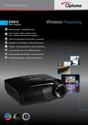 Optoma EX612 Brochure