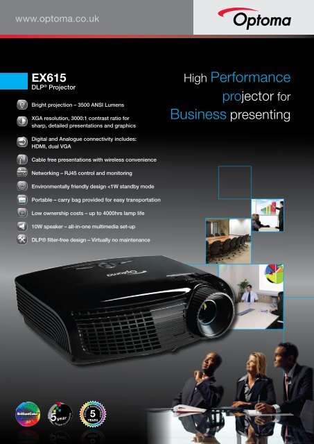 Optoma EX615 Brochure - Ivojo Multimedia