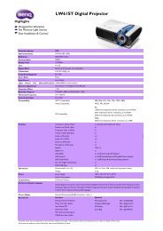 BenQ LW61ST Brochure - Projectors from ProjectorPoint