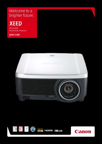 Canon XEED WUX4000 pdf brochure - Projectors from ProjectorPoint