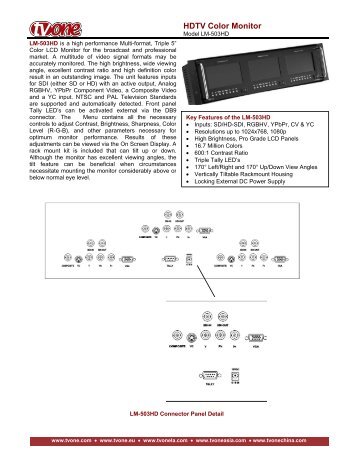 TV One LM-503HD Brochure