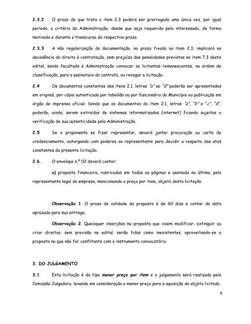 edital de carta convite nÂ° 076/2012 - Prefeitura Municipal de IvorÃ¡
