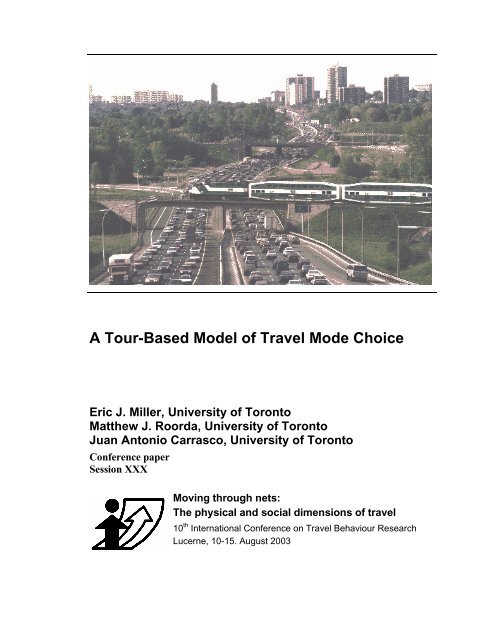 A Tour-Based Model of Travel Mode Choice - Civil Engineering ...