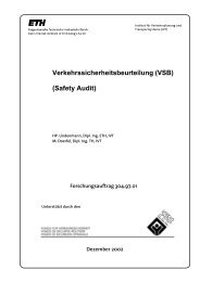 Verkehrssicherheitsbeurteilung (VSB) (Safety Audit) - IVT - ETH ZÃ¼rich