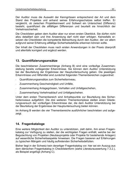 Verkehrssicherheitsbeurteilung (VSB) (Safety Audit) - IVT - ETH ZÃ¼rich