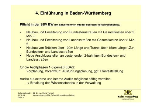 Sicherheitsaudit von Planungen für Bundesfern- und Landesstraßen ...