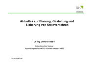 Aktuelles zur Planung, Gestaltung und Sicherung von Kreisverkehren