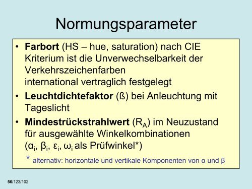 Neue Regelwerke und Normen für vertikale Verkehrszeichen ...