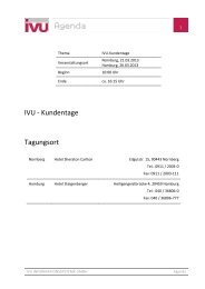 Agenda - IVU Informationssysteme GmbH