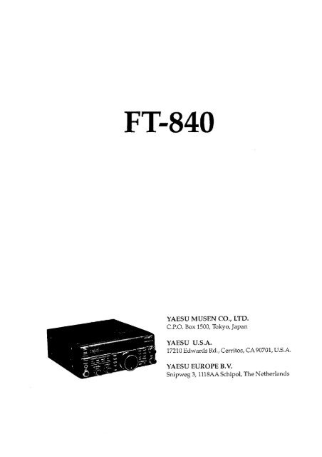 【取扱説明書のみ】YAESU FT-227 OPERATING MANUAL 取扱説明書のみ】YAESU FT-227 OPERATING MANUAL 取扱説明書のみ
