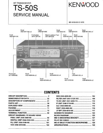 Kenwood - TS-50S Service manual - IW2NMX