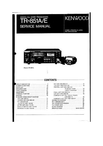 Kenwood TR-851A/E Service manual - IW2NMX