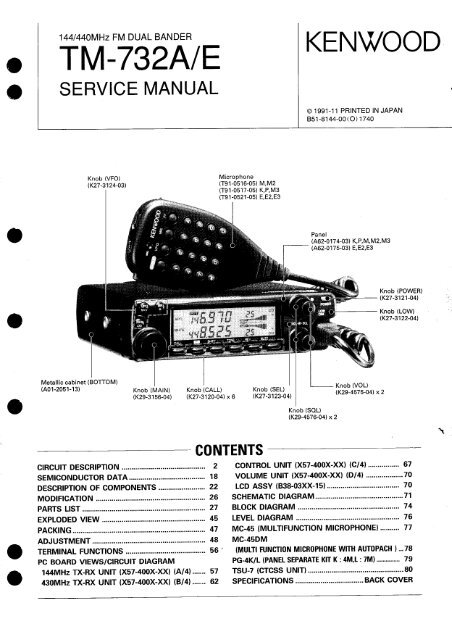 Kenwood - TM-732 Service manual - IW2NMX