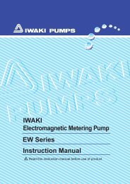 IWAKI Electromagnetic Metering Pump EW Series Instruction Manual