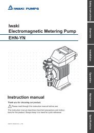 Instruction manual EHN-YN Iwaki Electromagnetic Metering Pump