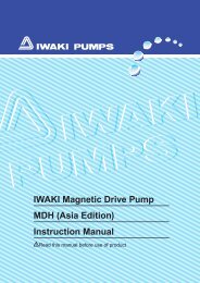 IWAKI Magnetic Drive Pump MDH (Asia Edition) Instruction Manual