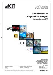 Studienmodell 18 - Regenerative Energien - am IWE - KIT