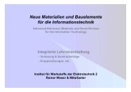 Neue Materialien und Bauelemente für die Informationstechnik 1 & 2