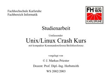 Unix/Linux Crash Kurs